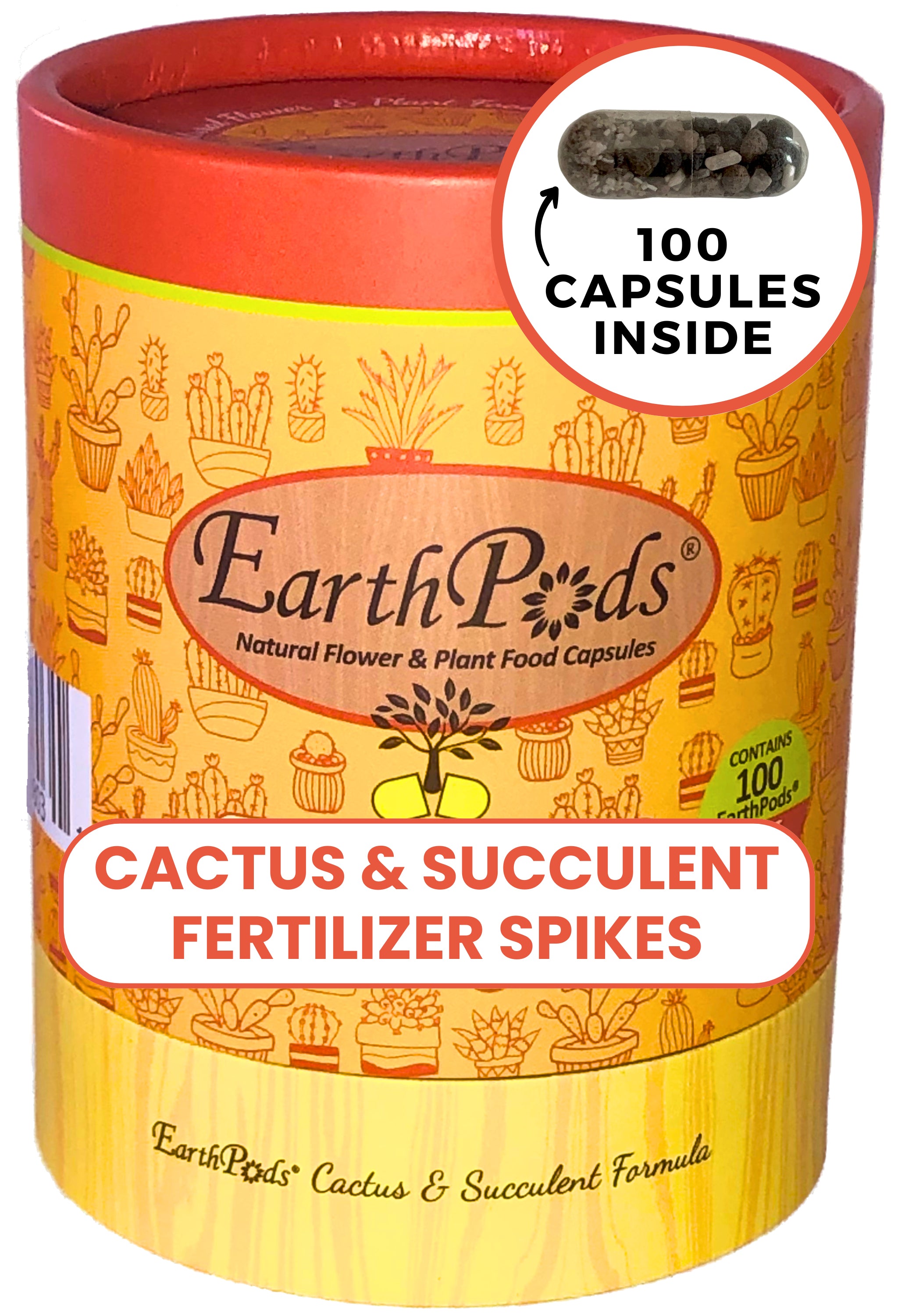 Earth Pod EarthPods® CACTUS + SUCCULENT Organic Plant Food Capsules | Earthworm ...