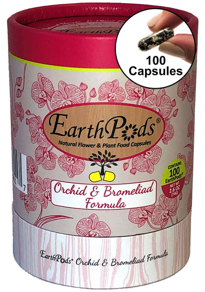 EarthPods® ORCHID & BROMELIAD Organic Plant Food Spikes (100 Fertilizer Capsules)