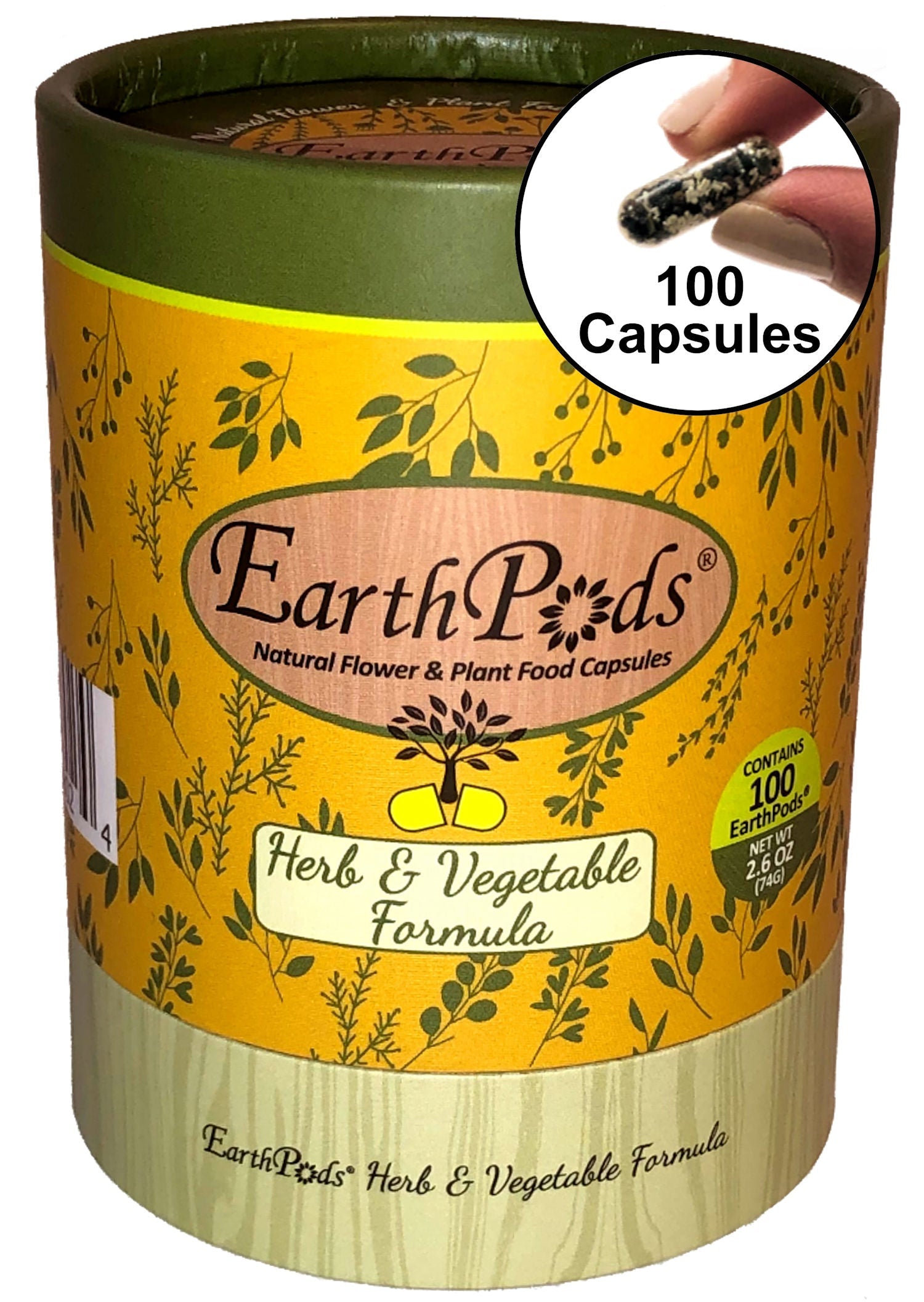 EarthPods HERB Organic Plant Food Capsules Earthworm