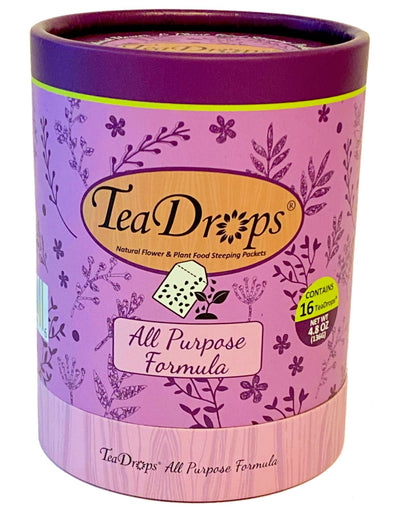 TeaDrops® Organic Flower Fertilizer & Natural Plant Food Liquid Steeping Packets