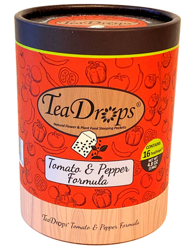 TeaDrops® TOMATO + PEPPER Vegetable Liquid Organic Fertilizer Packets (16 Count)